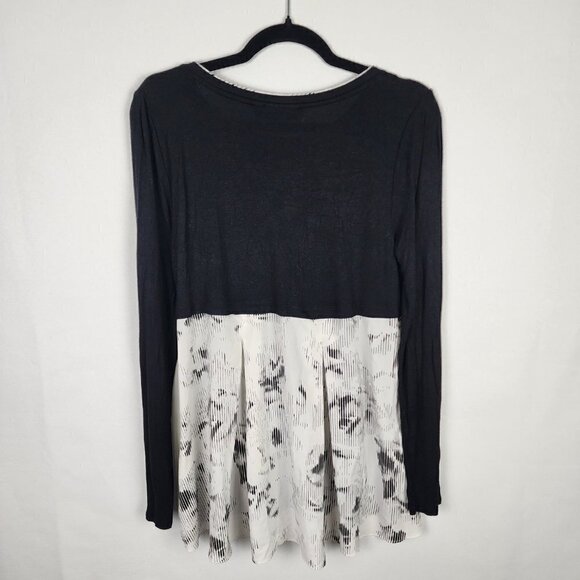 Apt 9 Mixed Media Long Sleeve Top S - Picture 4 of 6